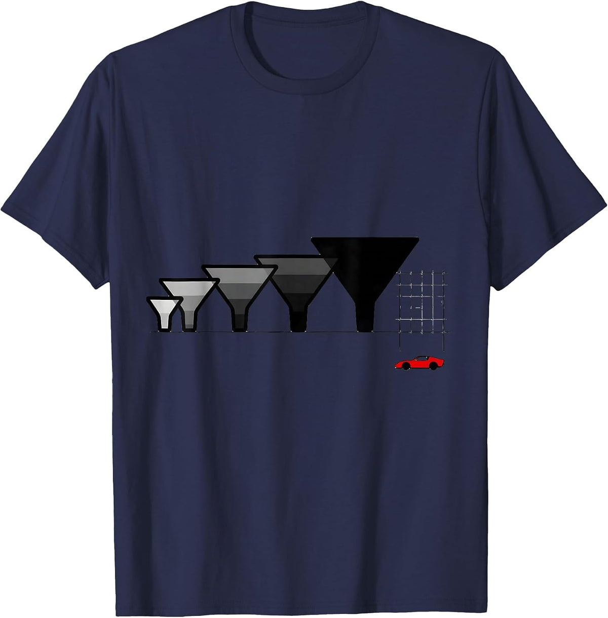 Funnel Icons Storm Chaser Meteorology Enthusiast Humor T-Shirt - Navy Blue