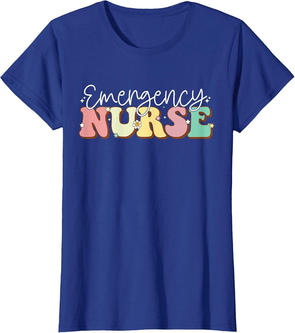 Groovy Er Nurse Emergency Room Nurse Nursing T-Shirt - Royal Blue