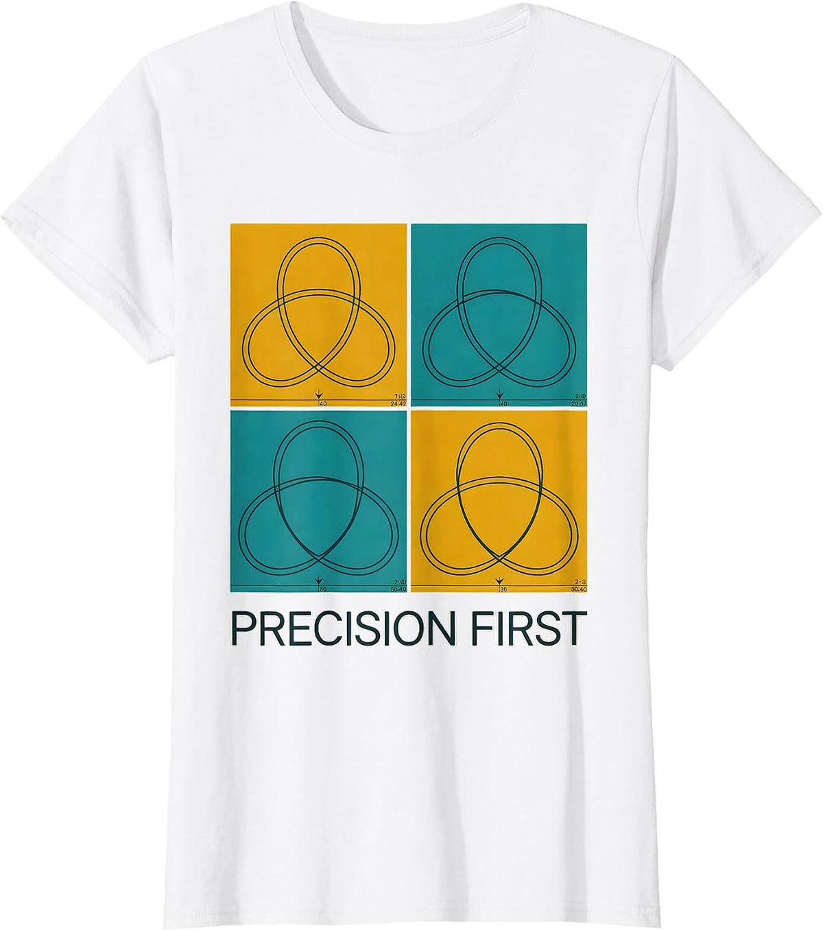 Precision First Retro Radiology Rad Tech X-Ray CT MRI Tech T-Shirt - White