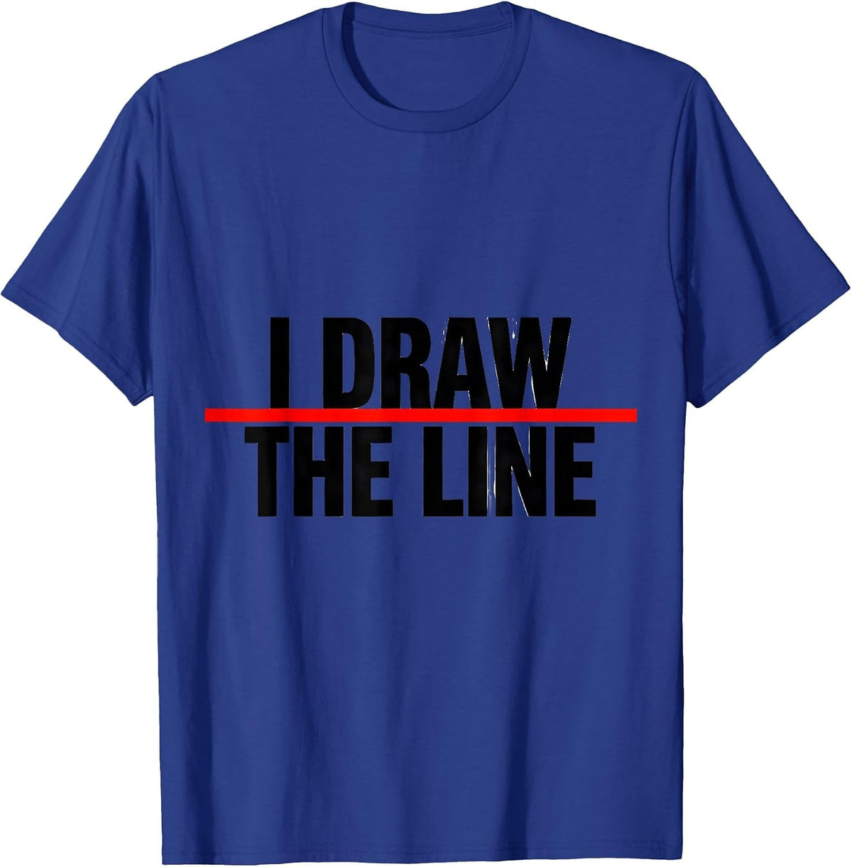 Men's I Draw The Line Funny Math Teacher Nerd Humor Gift T-Shirt - Royal Blue