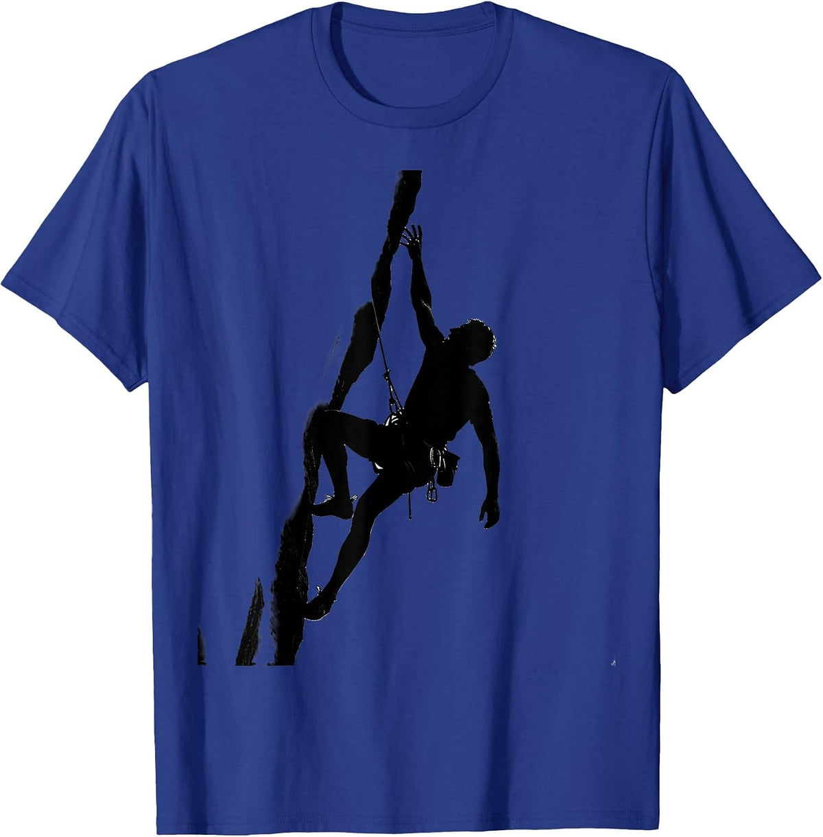Men's Rock Climber Reaching the Summit Graphic T-Shirt - Royal Blue