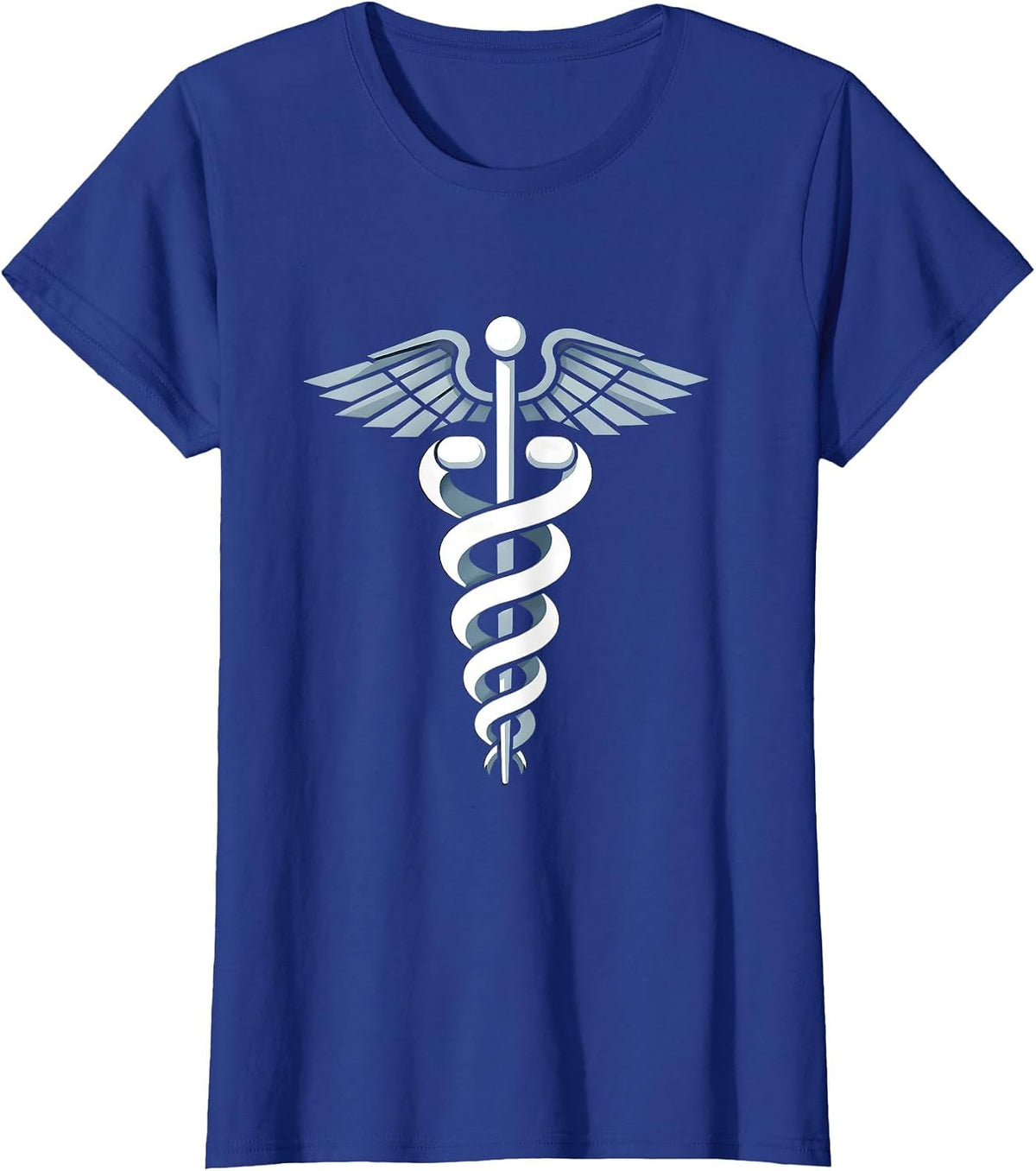 Women's Pharmacy Technician Caduceus Pill Capsule Design T-Shirt - Royal Blue