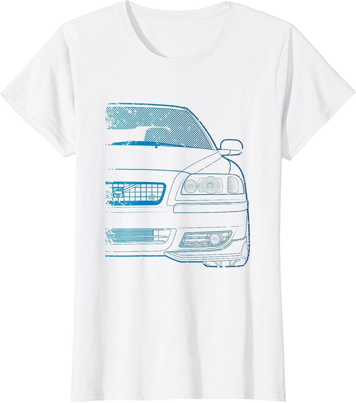Classic Racing S60-R Turbo Blue Gradient Tshirt T-Shirt - White