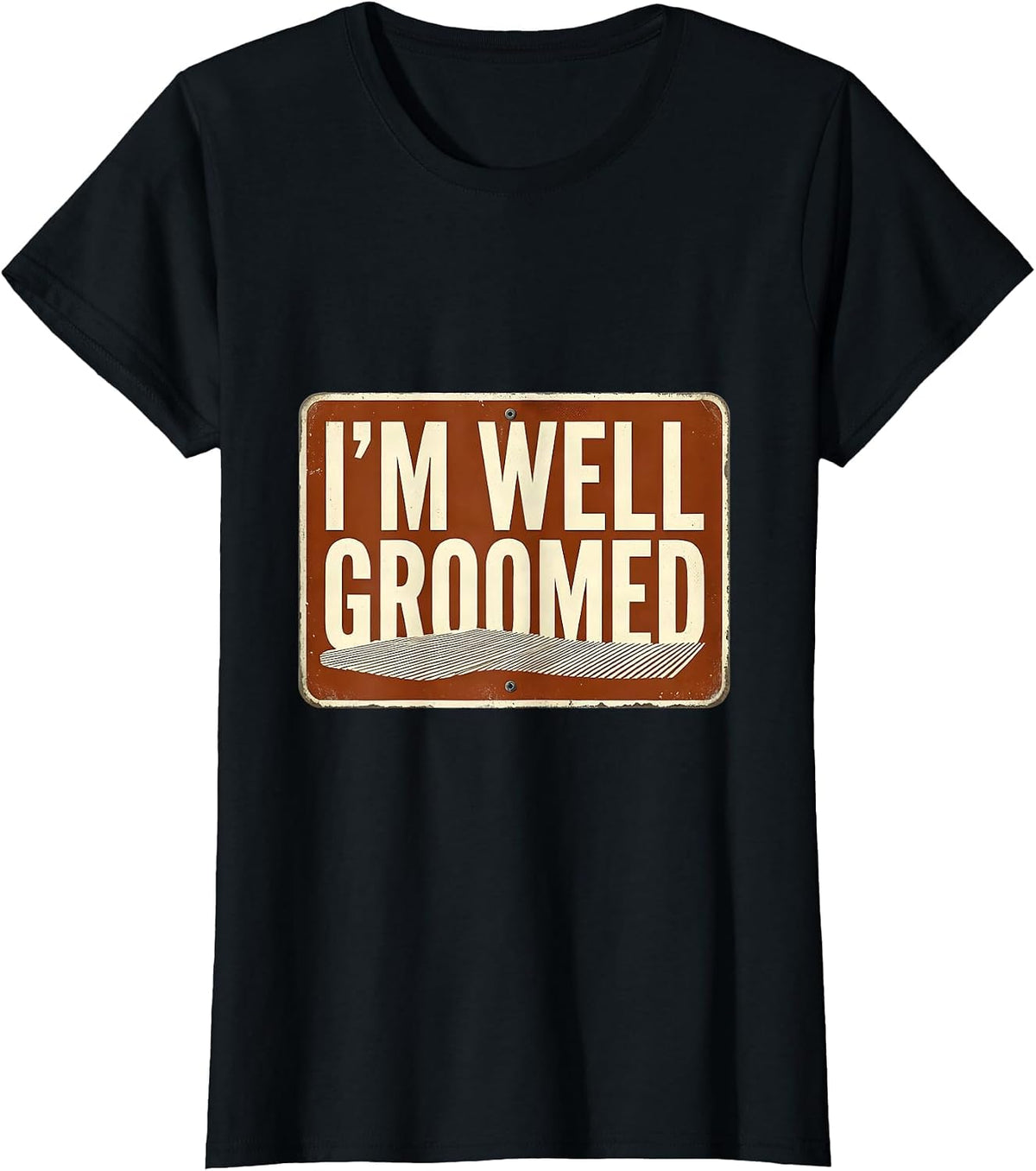 I'm Well Groomed Vintage Skiing Humor Ski Lover Gift T-Shirt - Black