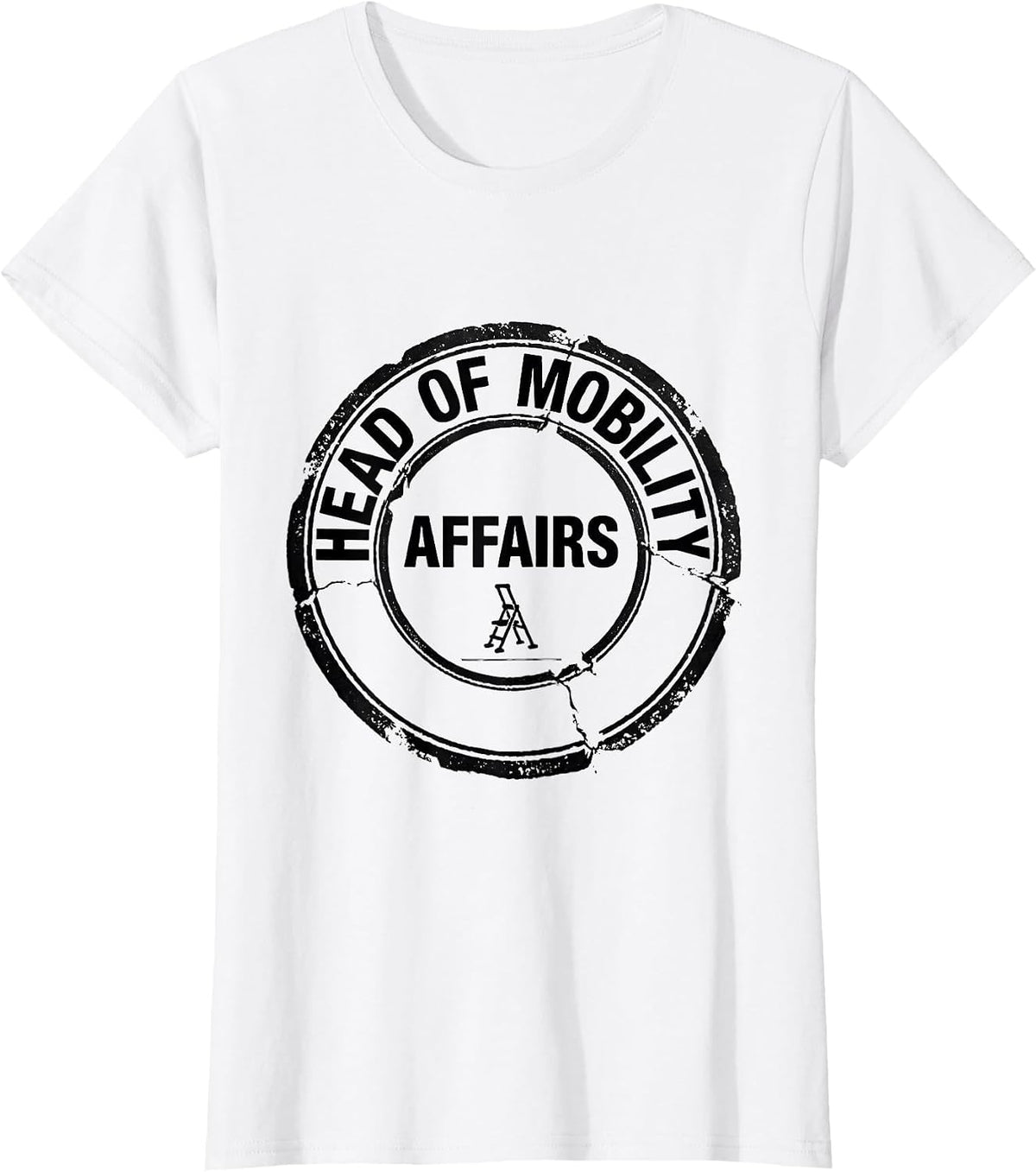 Women's Head Of Mobility Affairs Rubber Stamp Physical Therapist PT T-Shirt - White