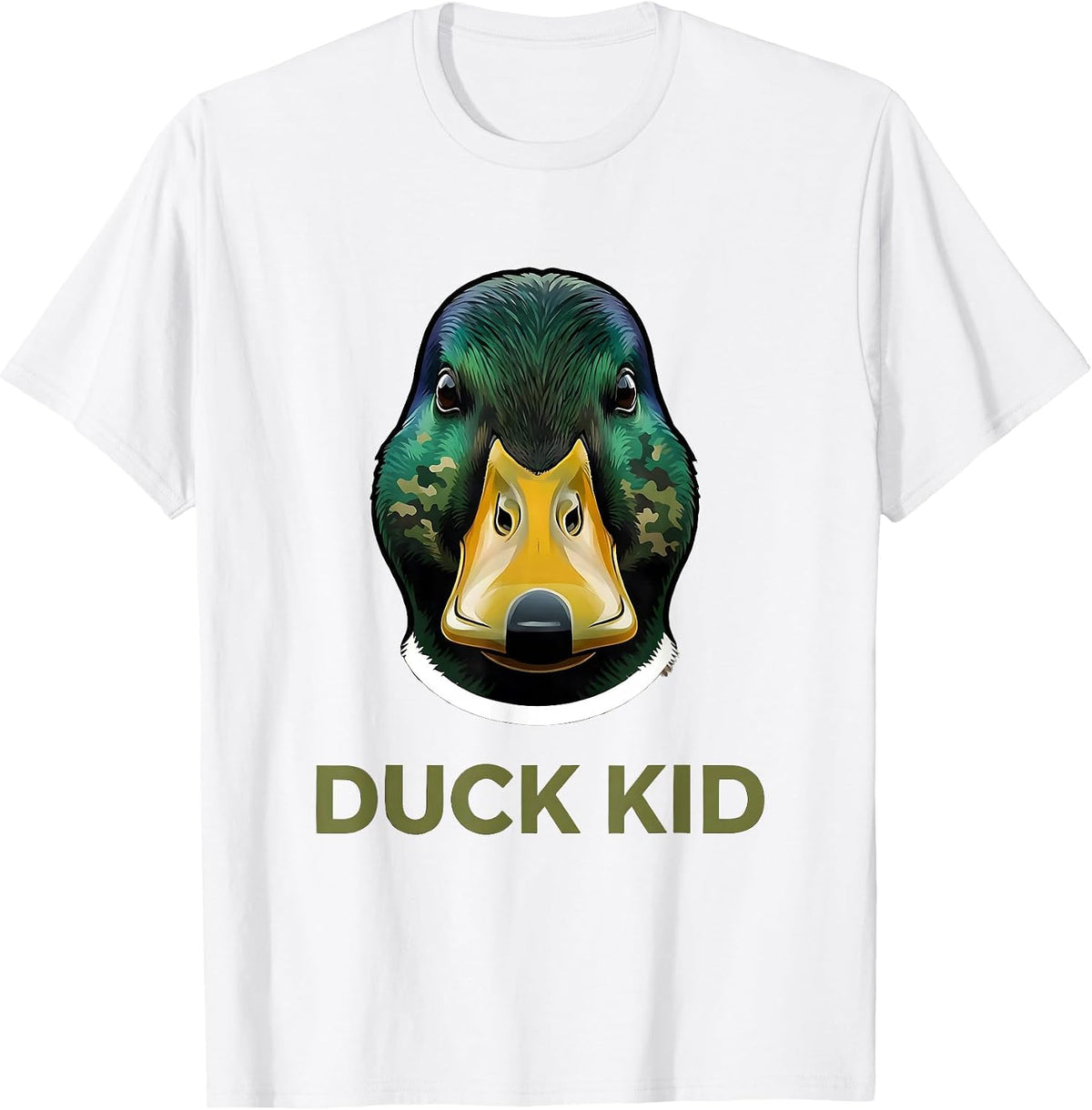 Men's Duck Kid Funny Camo Duck Hunting Youth Teens Kids T-Shirt - White