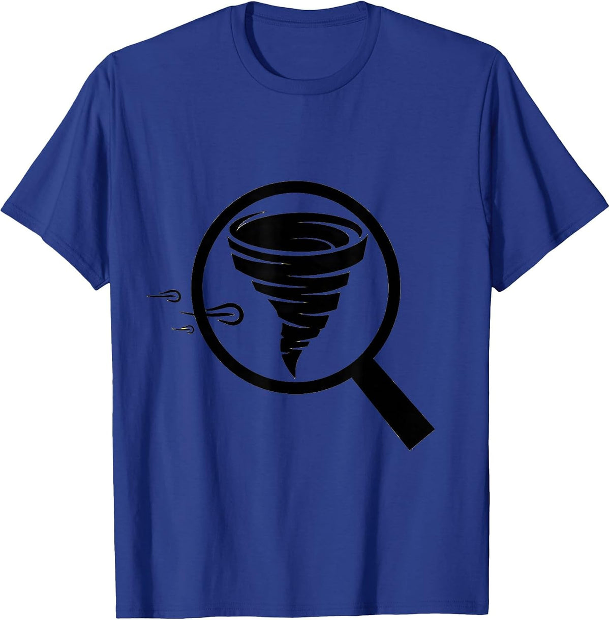 Minifying Tornado Lens Storm Chaser Meteorology Humor T-Shirt - Royal Blue