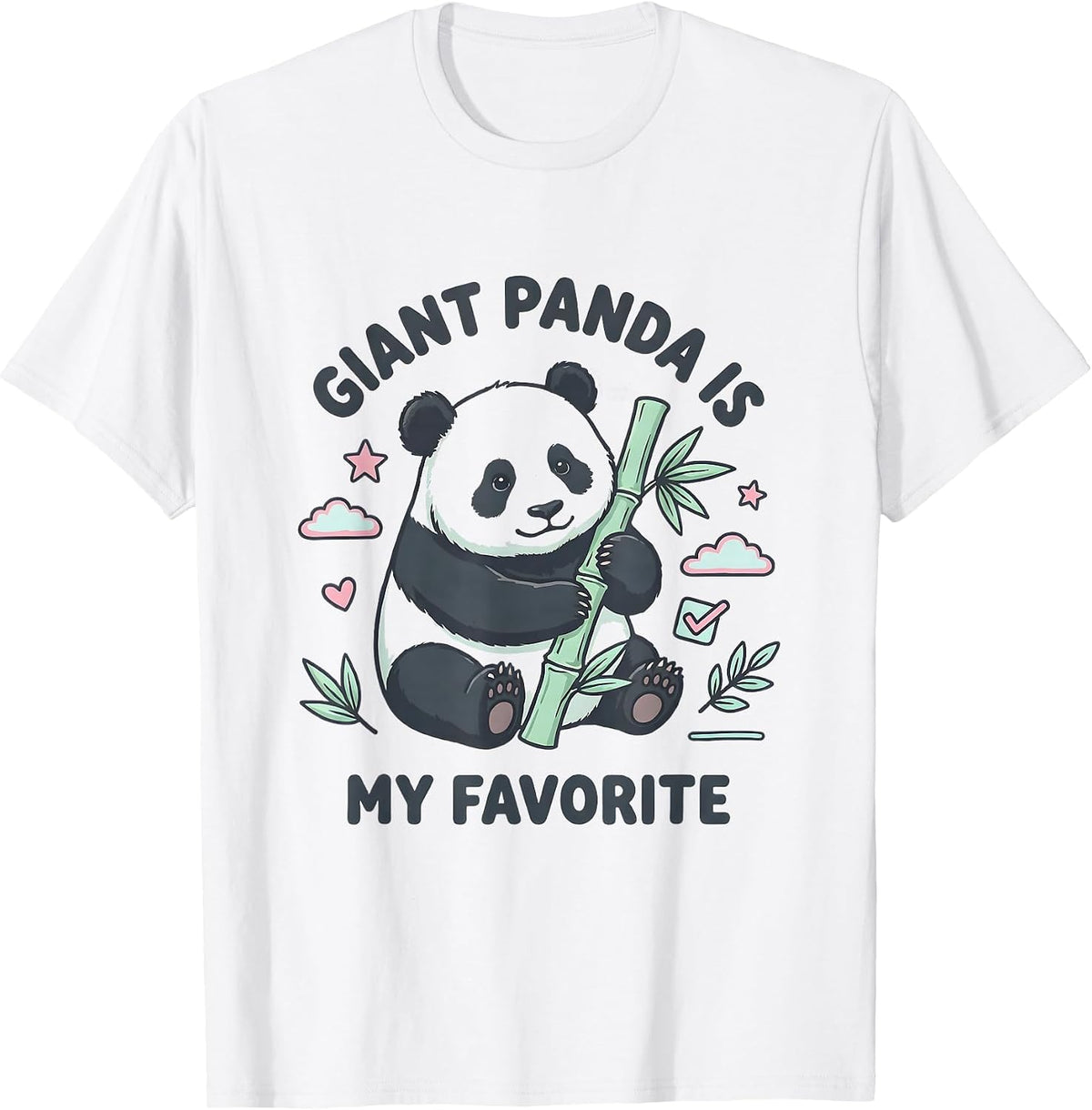 Men's Giant Panda Is My Favorite Cute Kawaii Panda Lover Gift T-Shirt - White