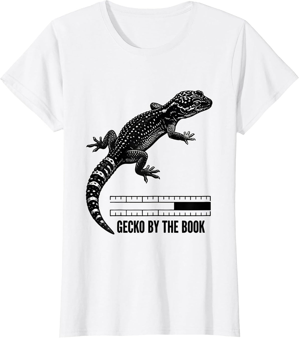 Women's Gecko By The Book Funny Reptile Lover Leopard Gecko Humor T-Shirt - White