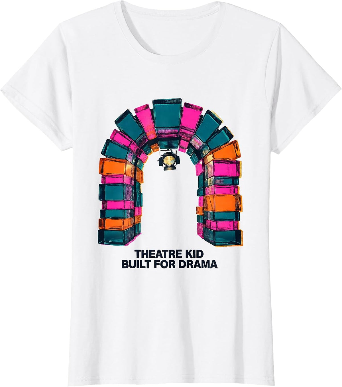 Women's Theatre Kid Built For Drama Funny Theater Drama Stage T-Shirt - White