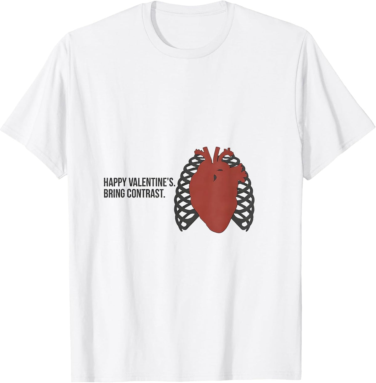 Men's Happy Valentine's Bring Contrast Funny Radiology Tech T-Shirt - White