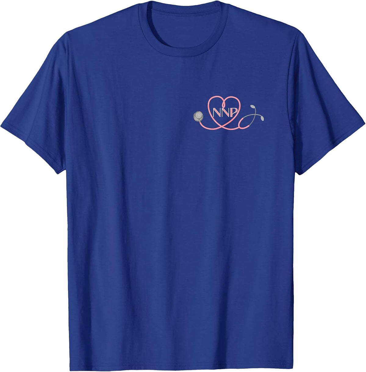 Colorful Nurse Practitioner NNP Floral T-Shirt - Royal Blue