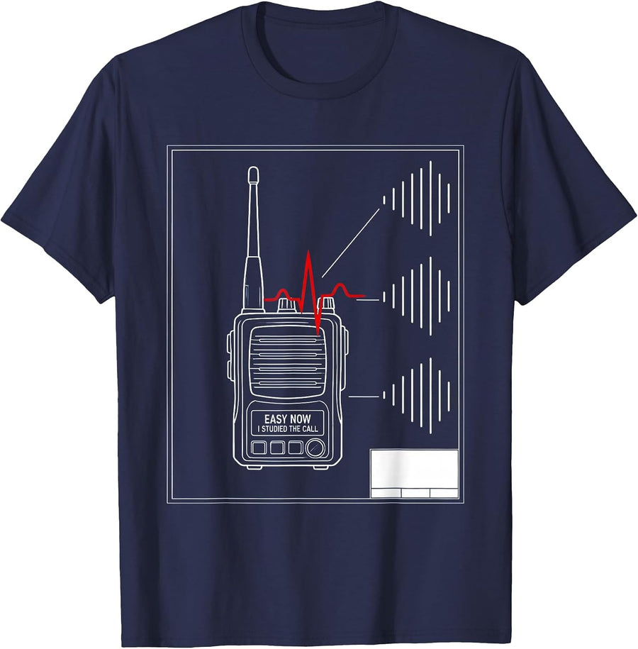 Easy Now, I Studied The Call Funny EMT Paramedic Dark Humor T-Shirt - Navy Blue