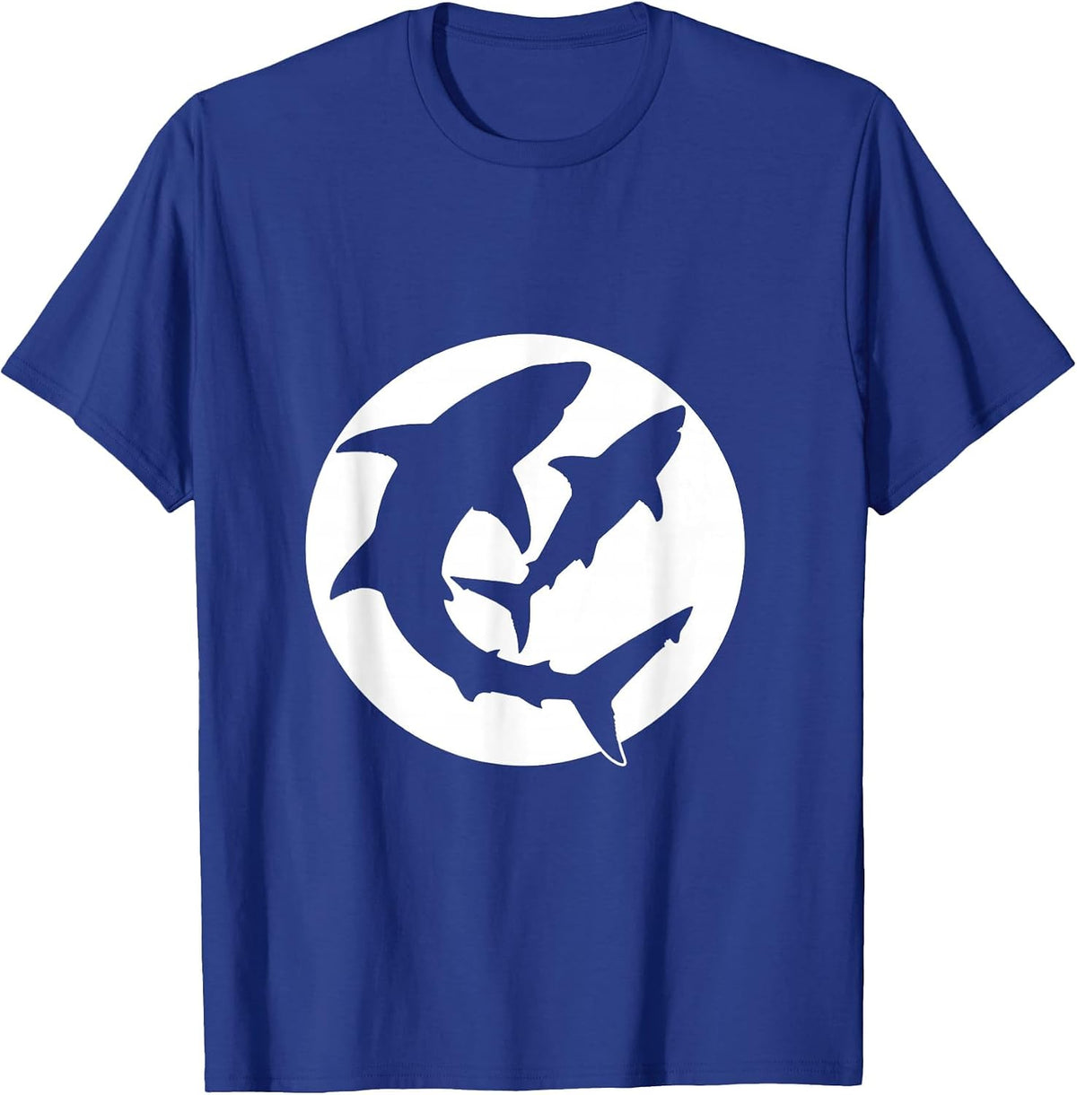 Men's Father Son Shark Duo Matching Graphic T-Shirt - Royal Blue