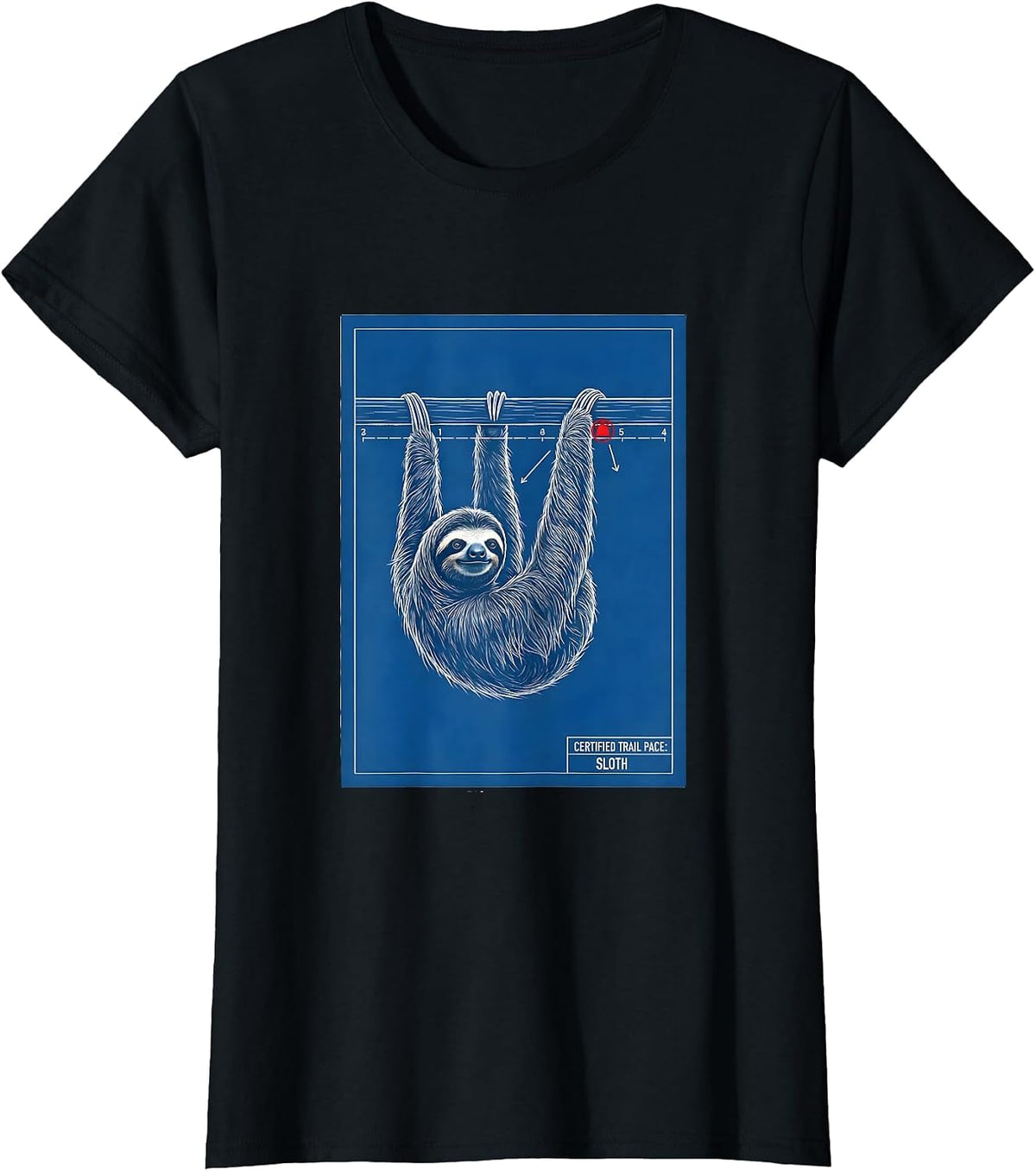 Certified Trail Pace: Sloth Funny Sloth Lover Gift T-Shirt - Black