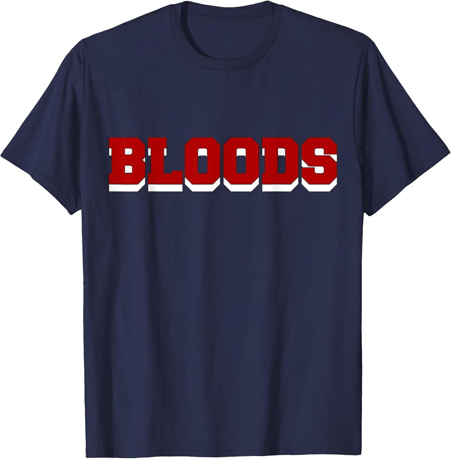 Bloods Hip Hop Rap T-Shirt - Navy Blue