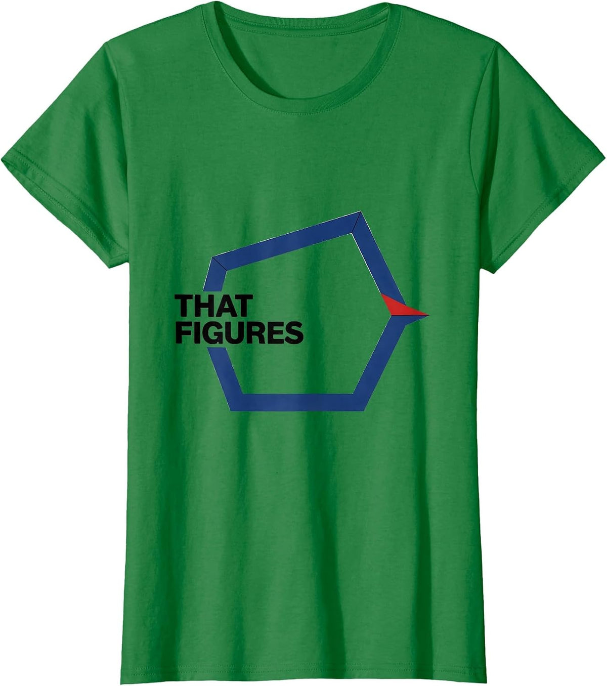 Women's That Figures Funny Math Teacher Student Back to School Humor T-Shirt - Kelly Green