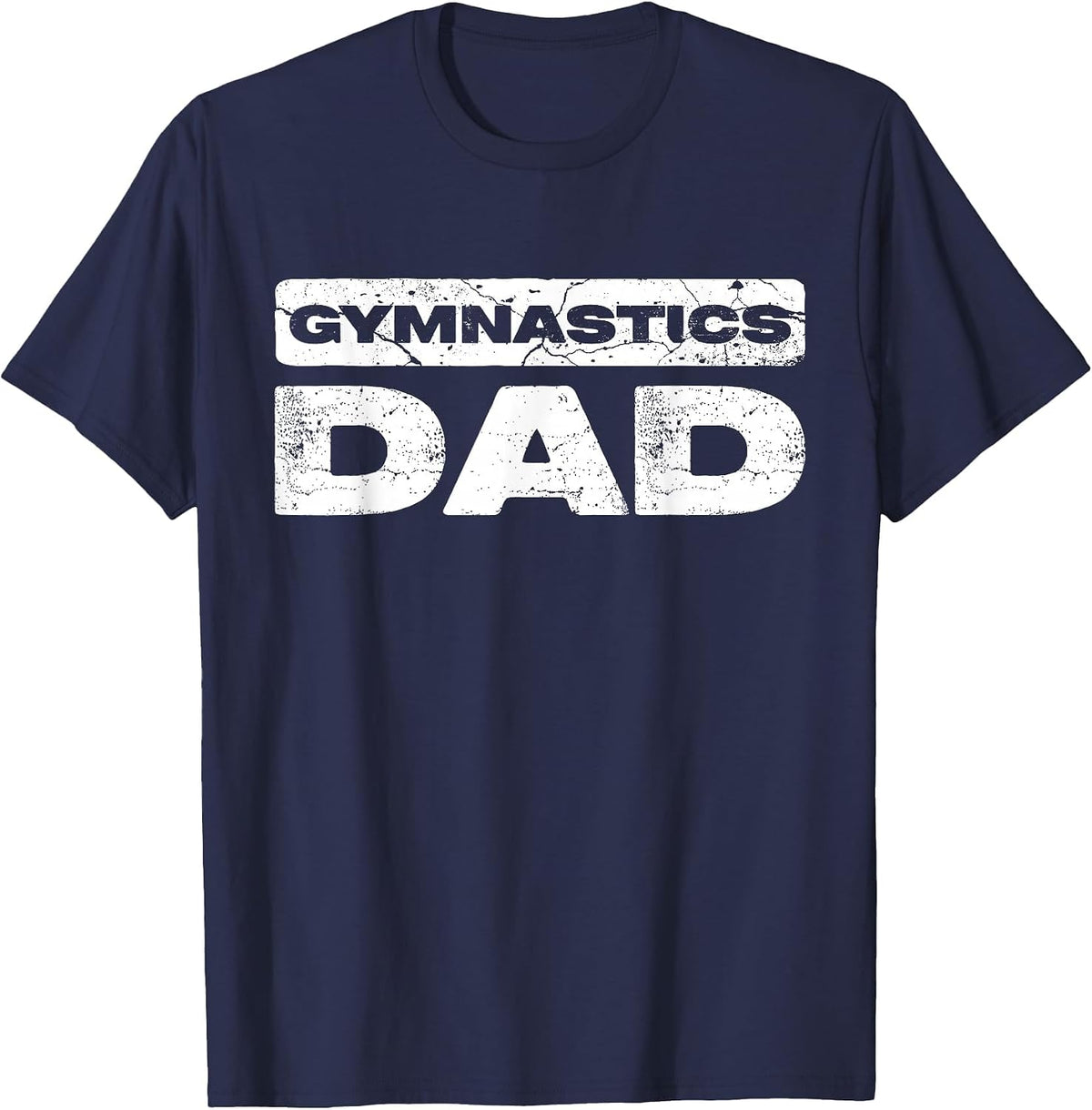 Gymnastics Dad Shirt Men Daddy Fathers Day T-Shirt - Navy Blue