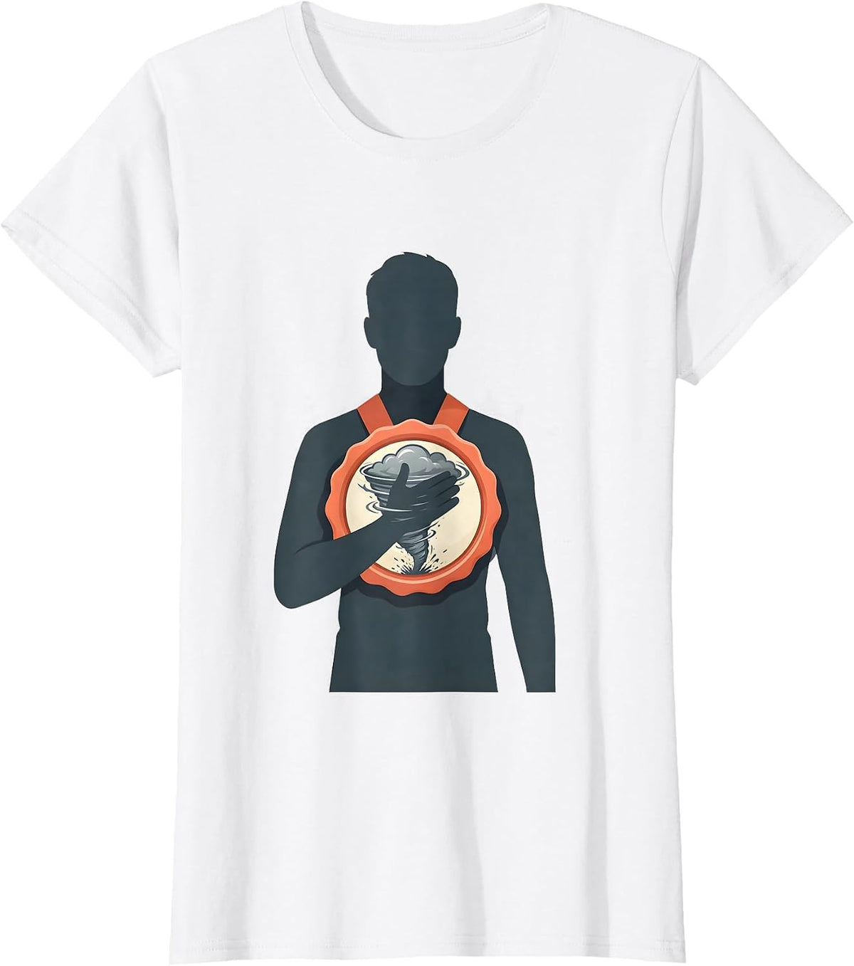 Tornado Badge Storm Chaser Meteorology Enthusiast T-Shirt - White