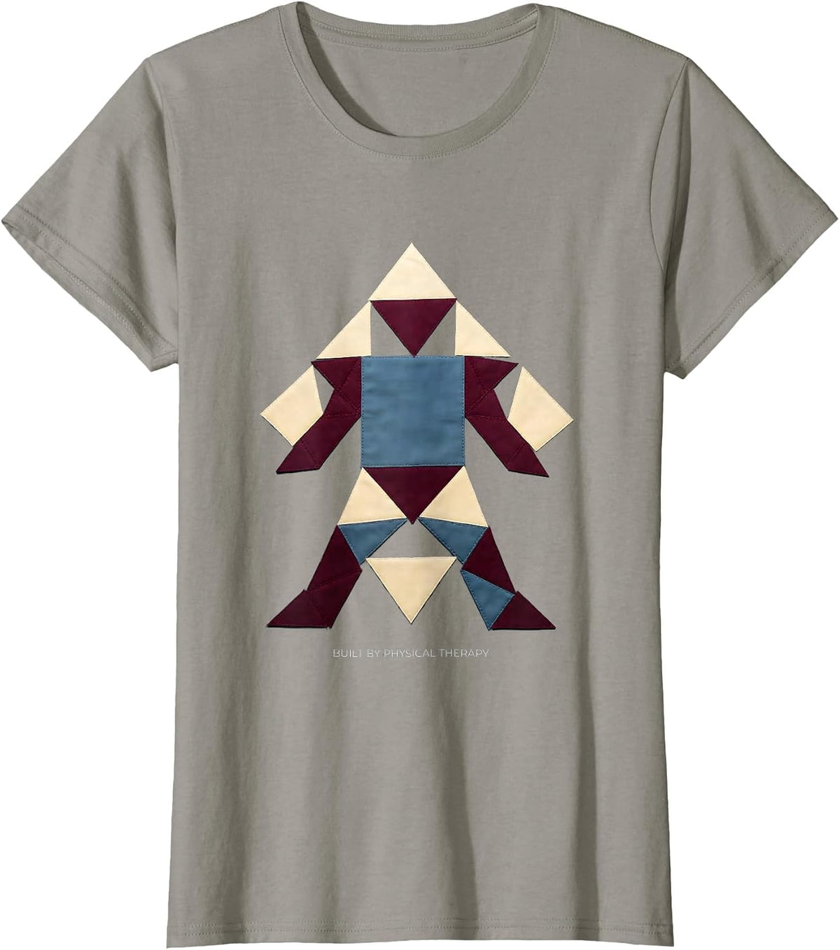 Women's Built by Physical Therapy Proud PT Design T-Shirt - Slate Grey
