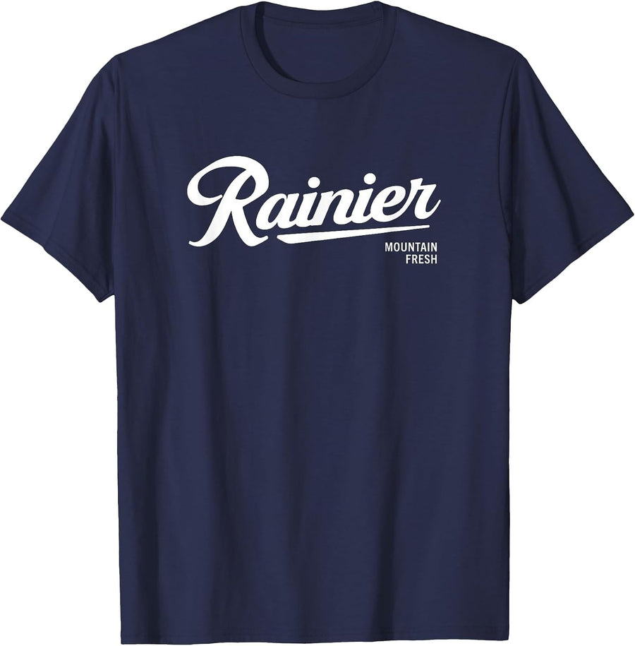 Rainier Style - Pale Logo T-Shirt - Navy Blue