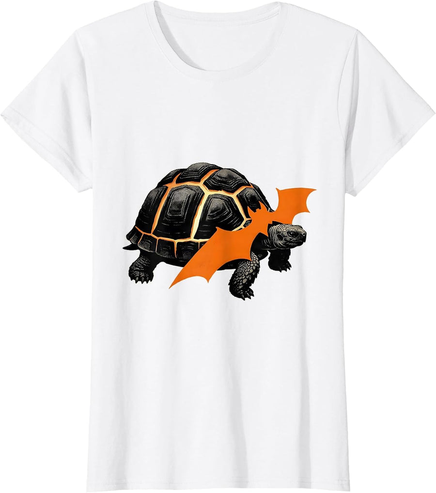 Women's Blunt Turtle Silhouette Halloween Costume Funny Family Humor T-Shirt - White