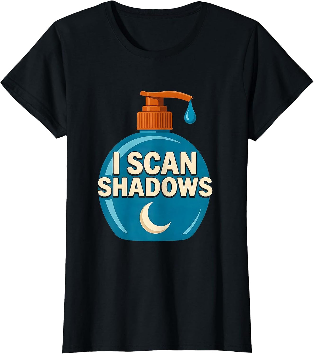 I Scan Shadows Funny Ultrasound Tech Sonographer Halloween T-Shirt - Black