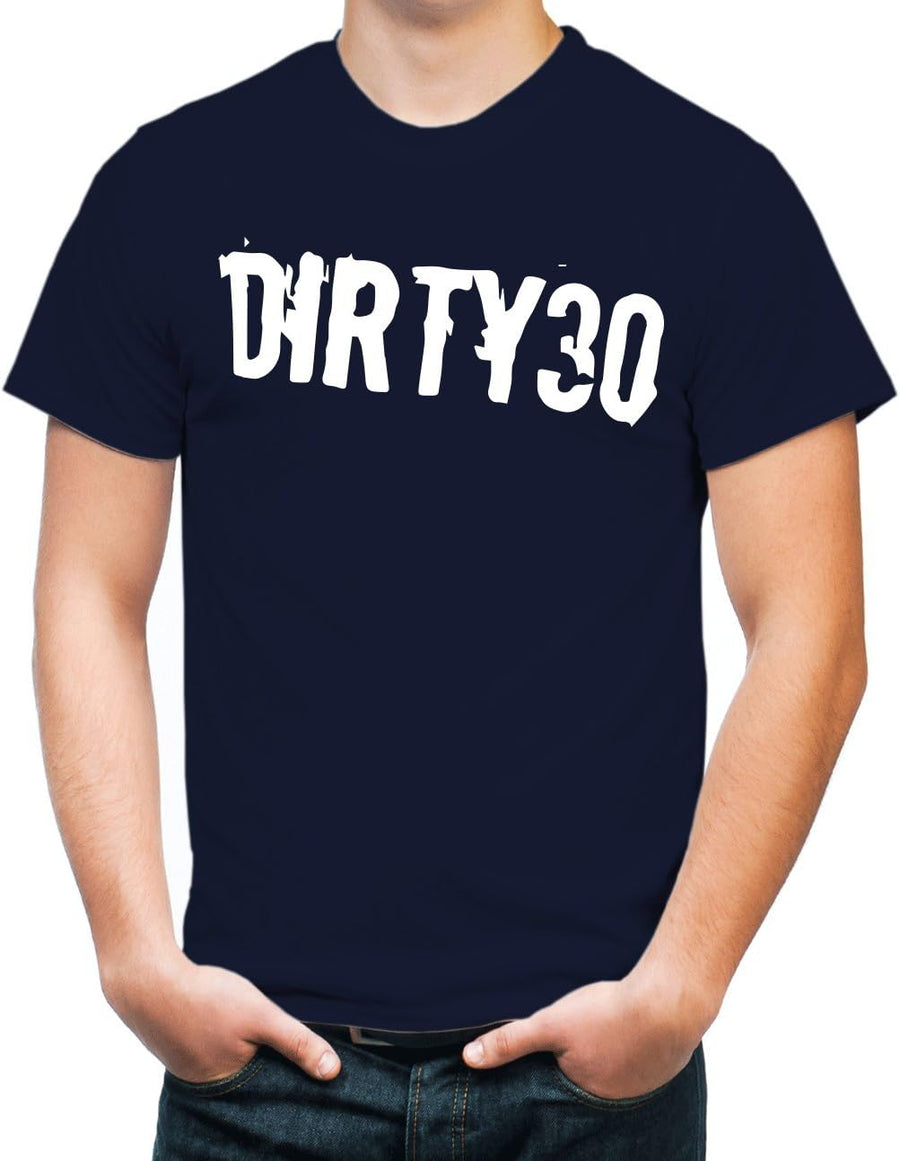 Men's Dirty Thirty Funny T-Shirt - Large,navy Blue,large,navy Blue