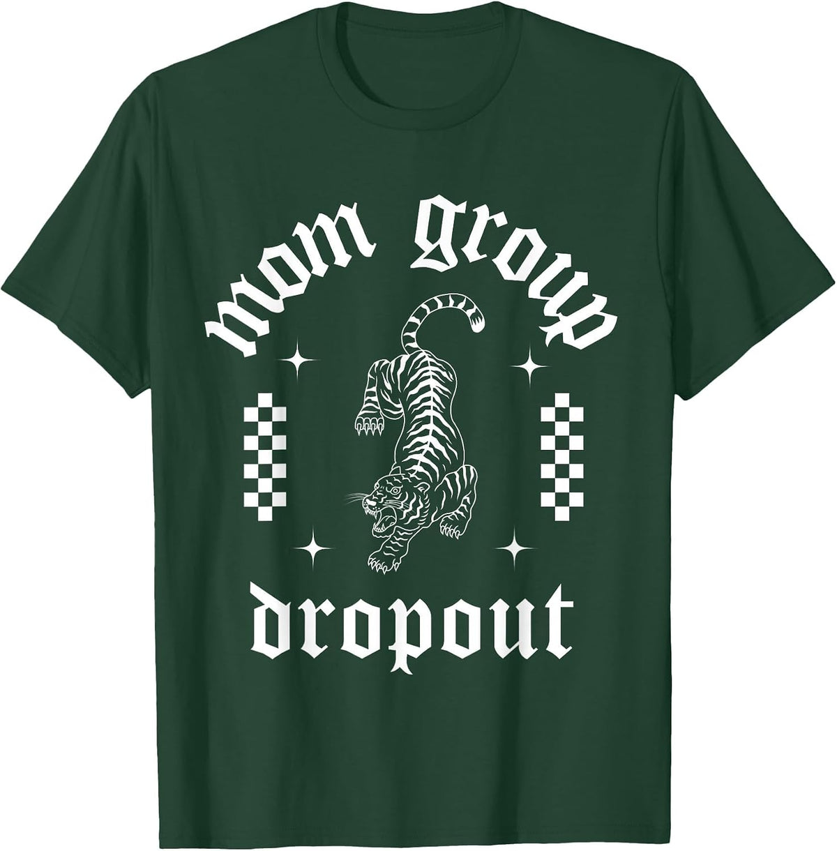 Mom Group Dropout Funny Mama Grunge Punk Cool Tattoo T-Shirt - Dark Green