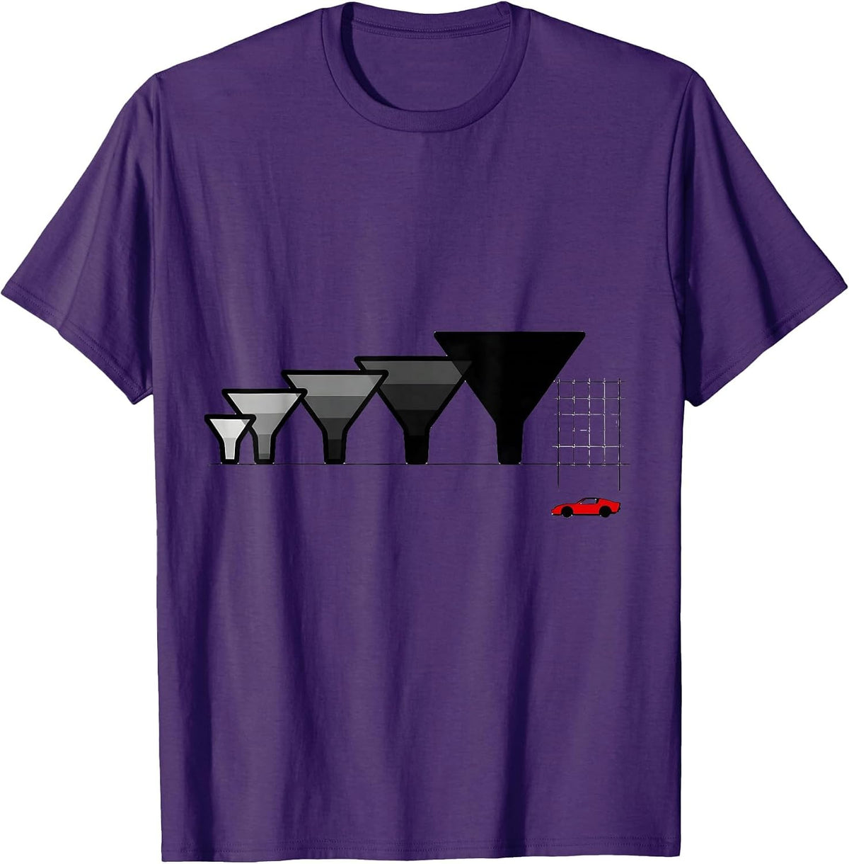 Funnel Icons Storm Chaser Meteorology Enthusiast Humor T-Shirt - Purple