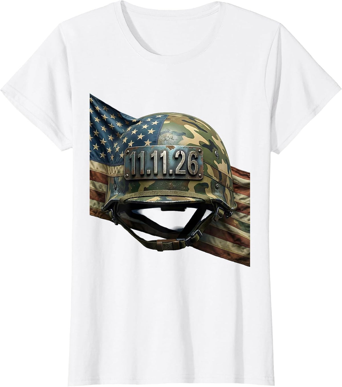 11.11.26 Vintage Military Patriotic Veteran Gift T-Shirt - White
