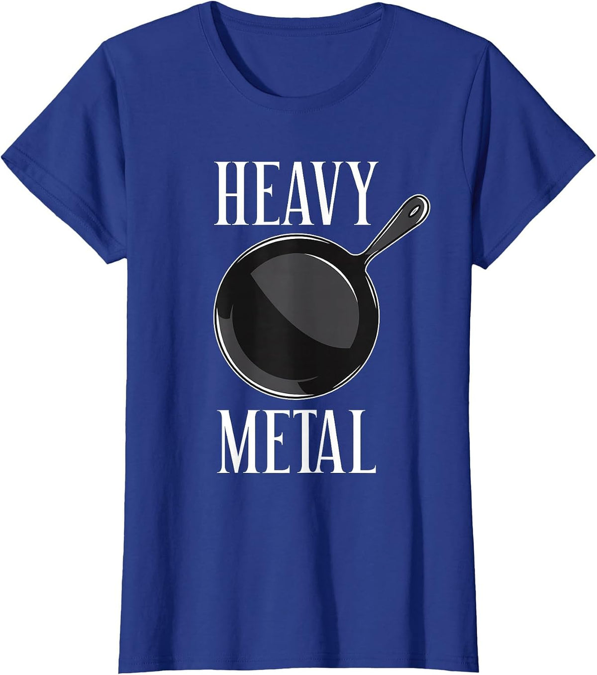 Heavy Metal Cast Iron Cookware Funny Cooking T-Shirt - Royal Blue