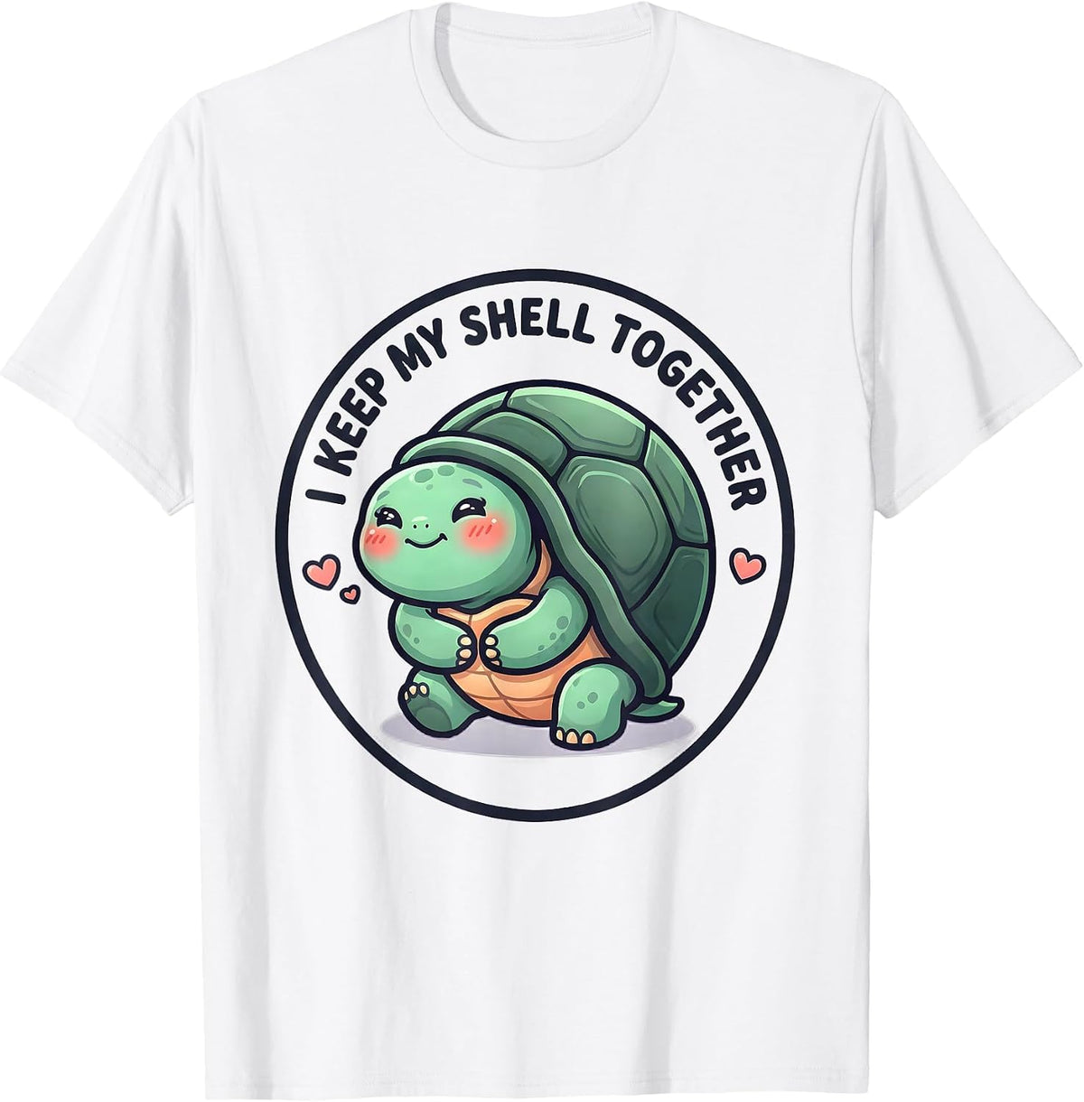 Men's I Keep My Shell Together Cute Kawaii Turtle Lover Gift T-Shirt - White