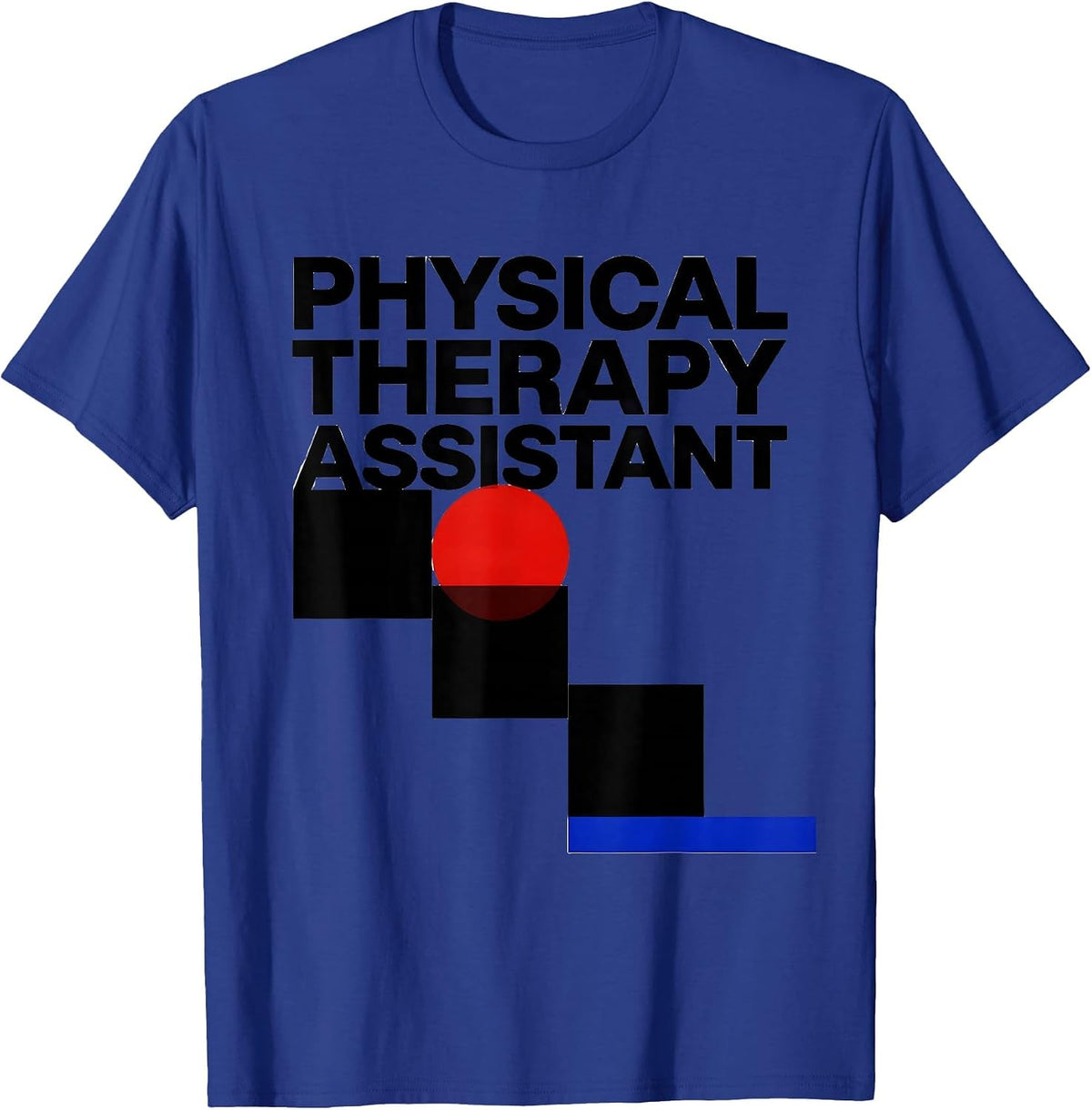 Men's Physical Therapy Assistant Bauhaus Modernist OT PTA T-Shirt - Royal Blue