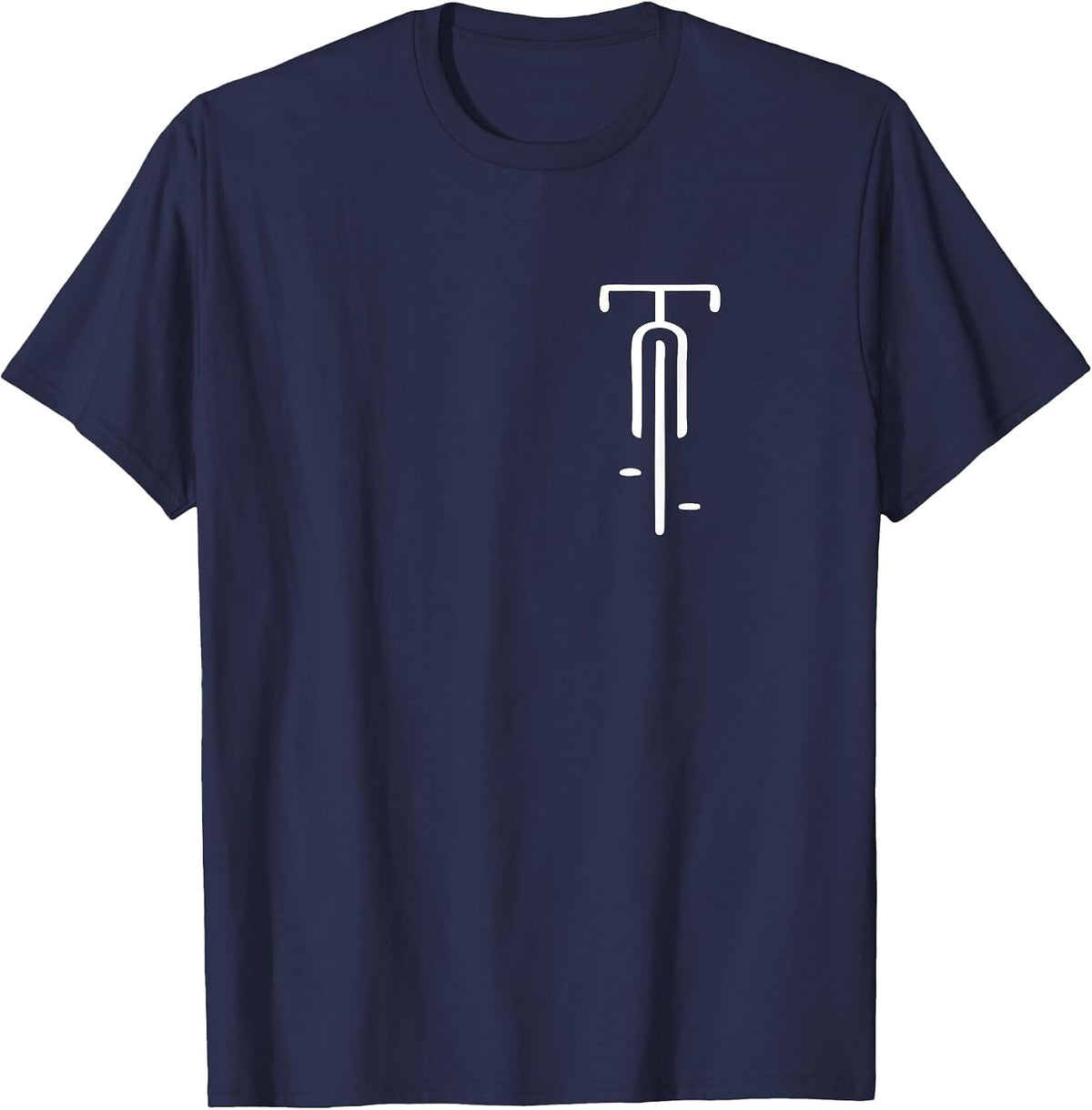 Bicycle Logo Minimal Retro for Bicycle Lovers T-Shirt - Navy Blue