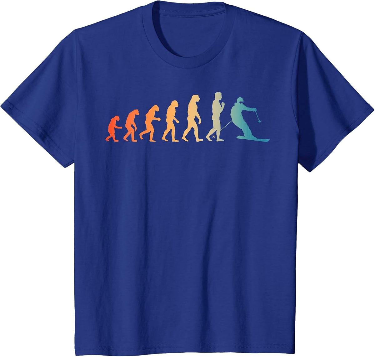 Cool Skiing Art for Men Women Skiing Themed Ski Lover Skier T-Shirt - Royal Blue