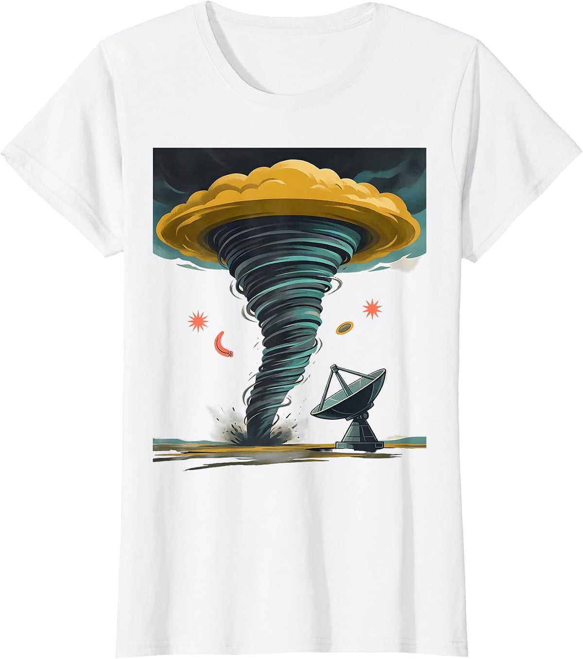 Tornado Chaser Storm Weather Enthusiast Meteorology Humor T-Shirt - White