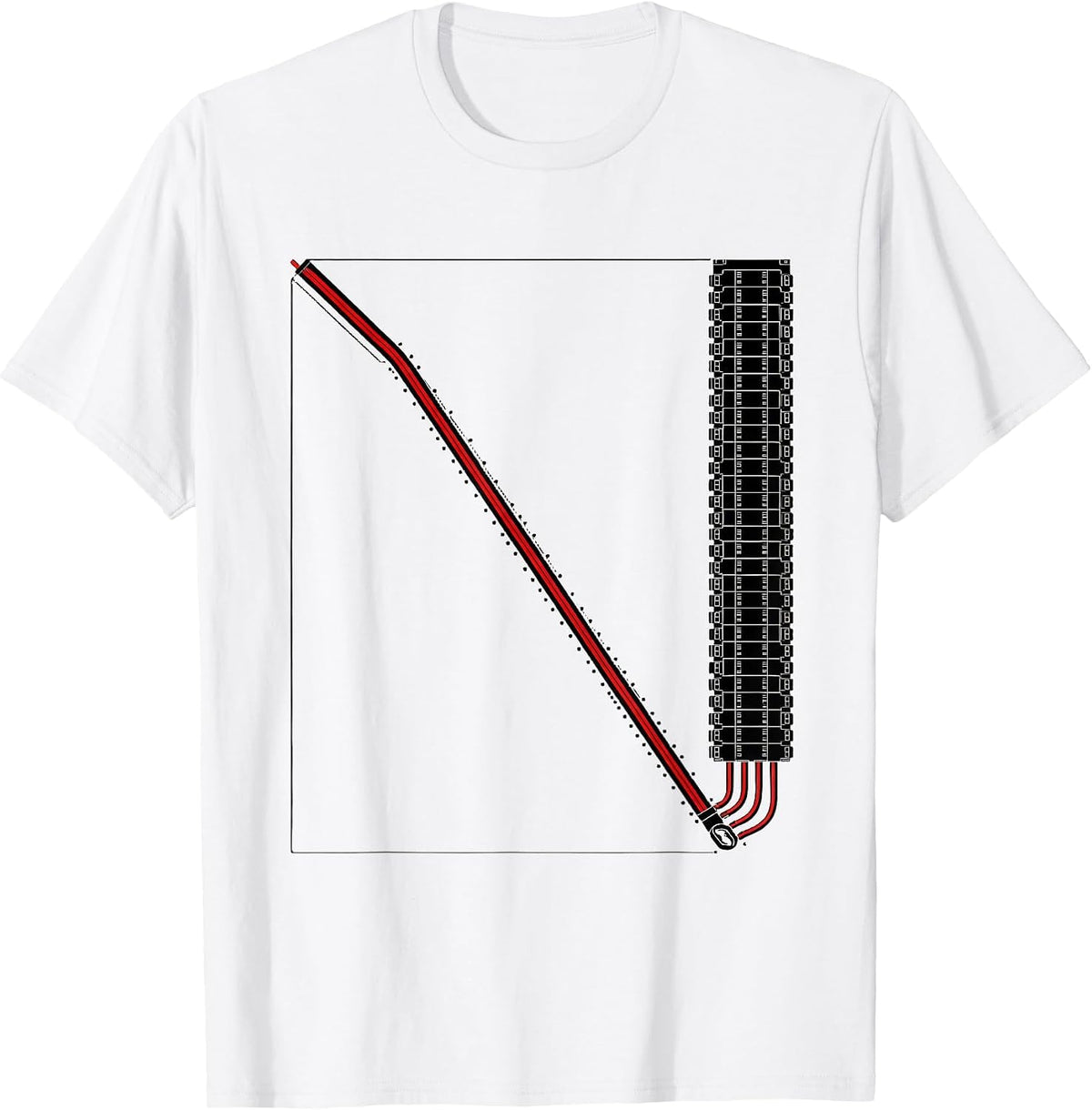 Men's Electrician Trade Pride Humor Graphic Circuit Breaker Panel T-Shirt - White