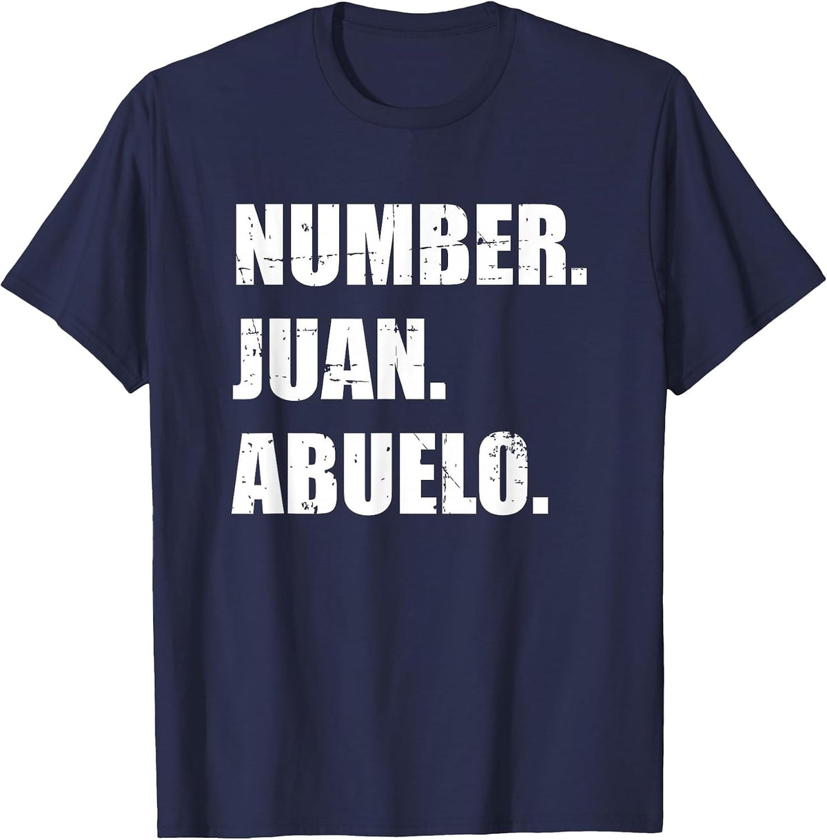 Number One Juan Abuelo para Mejor Abuelito T-Shirt - Navy Blue