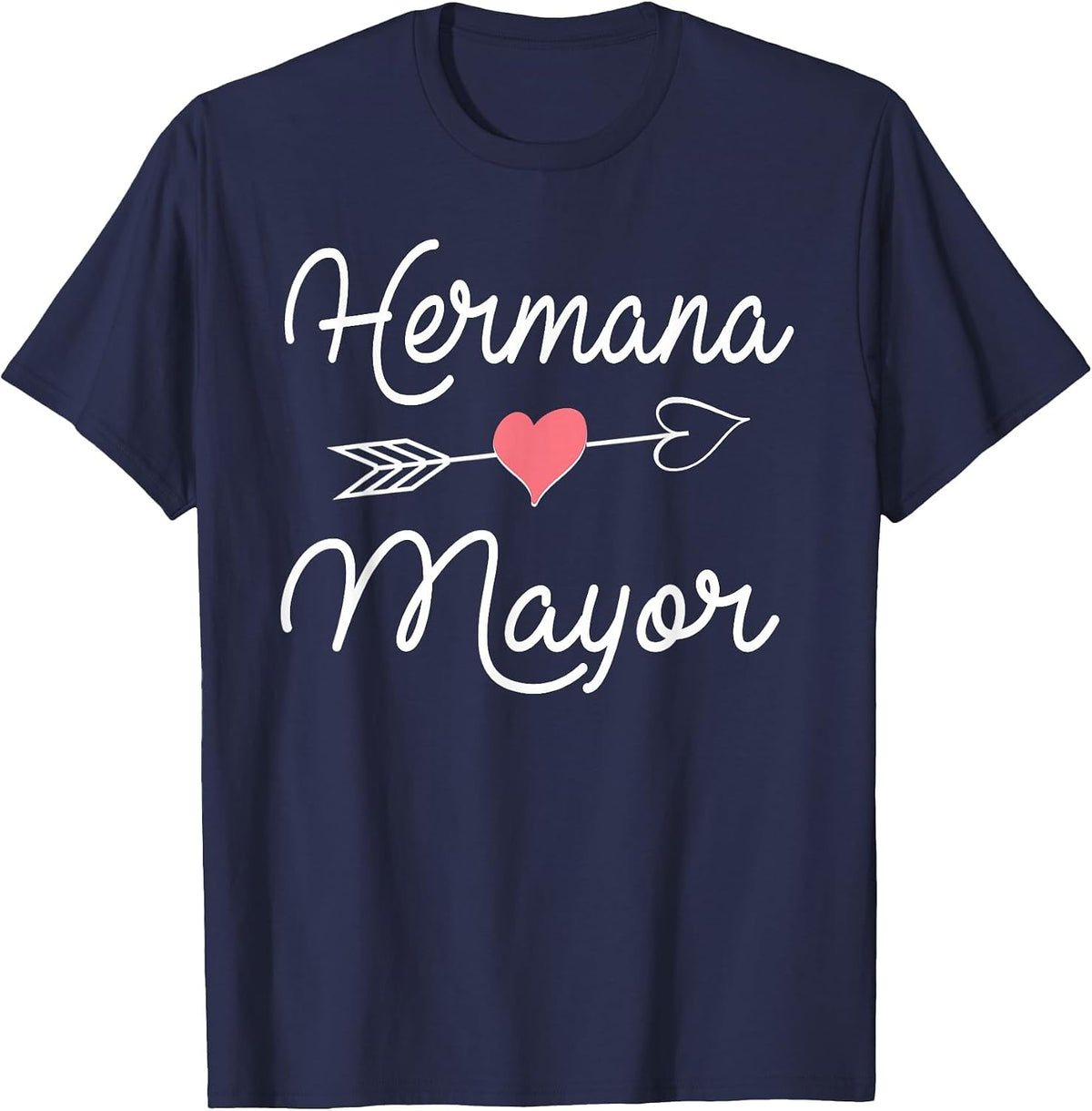 Hermana Mayor Larger Sister Announcement in Spanish T-Shirt - Navy Blue