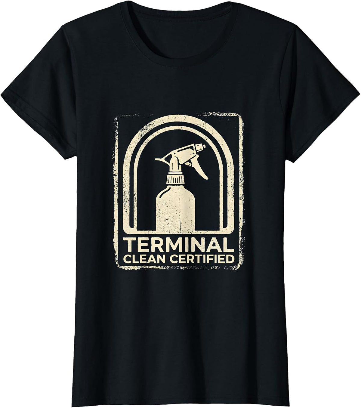 Terminal Clean Certified Rubber Stamp EVS Technician T-Shirt - Black