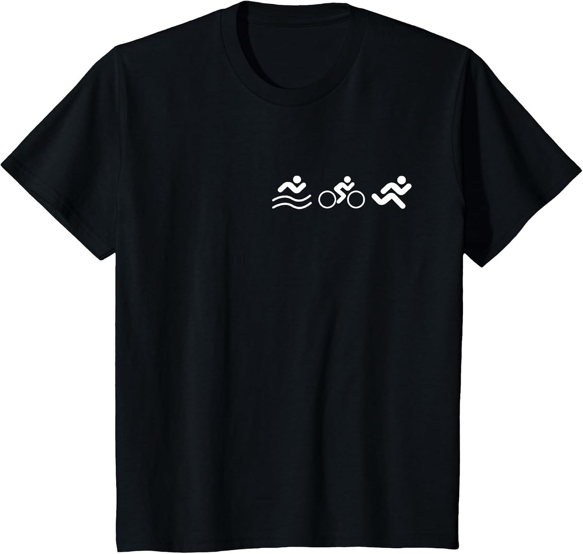 Triathlon Logo Emblem Triathlete Training Professional Triathlon T-Shirt - Black