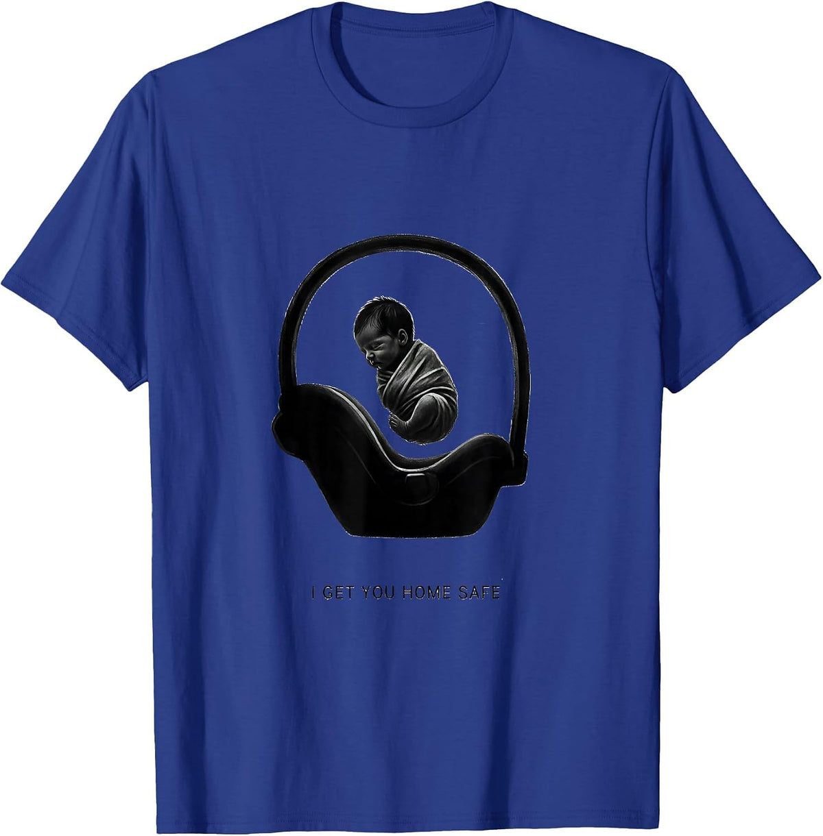 I Get You Home Safe Minimalist OB GYN Squad Nurse OB Tech T-Shirt - Royal Blue