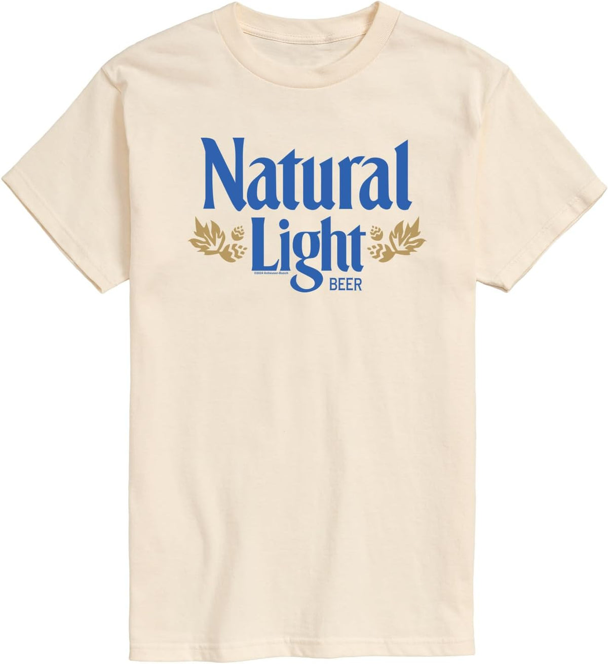 HYBRID APPAREL Natural Light - Logo - Men's Short Sleeve Graphic T-Shirt - Cream