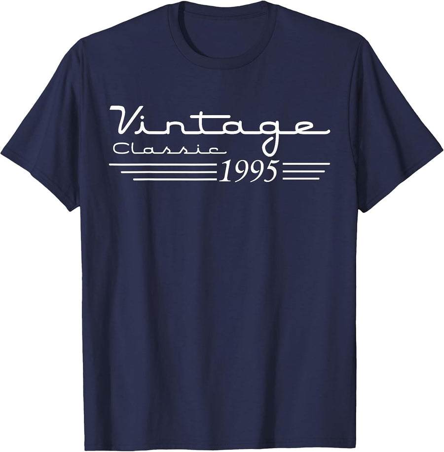 Vintage 31th Birthday Decorations Vintage 1995 31 Years Old T-Shirt - Navy Blue