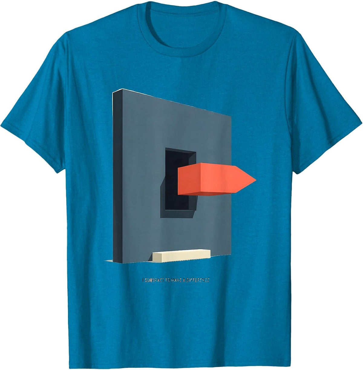 I Subtract To Make A Difference Funny Math Teacher Humor T-Shirt - Sapphire Blue