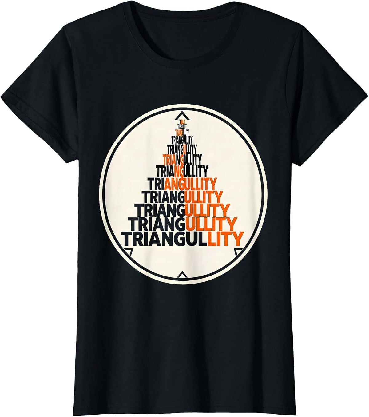 Women's Triangullity Funny Geometry Bird Pun Math Teacher T-Shirt - Black