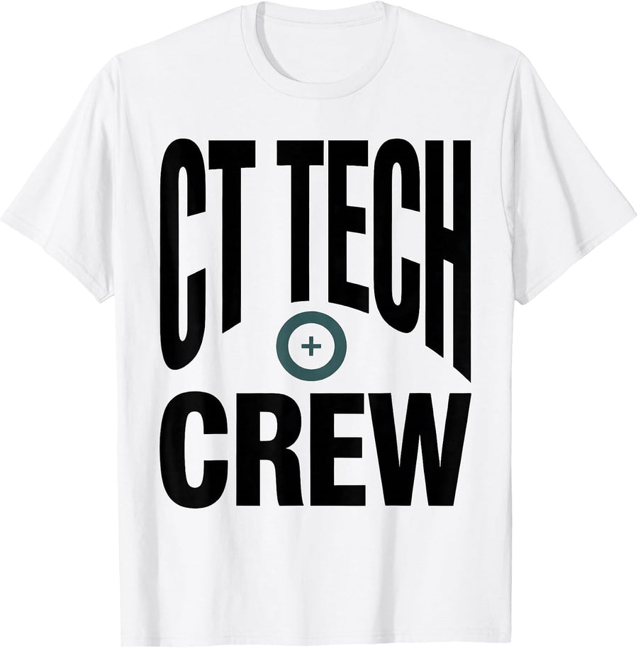 Men's CT Tech Crew Minimalist Radiology Tech Humor Appreciation T-Shirt - White