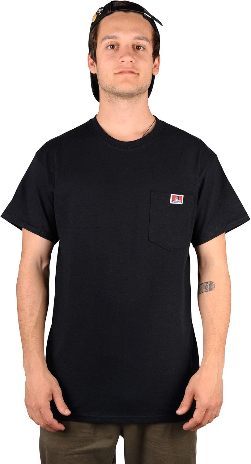 Ben Davis Men's Short Sleeve Heavyweight Pocket T-Shirt - Black