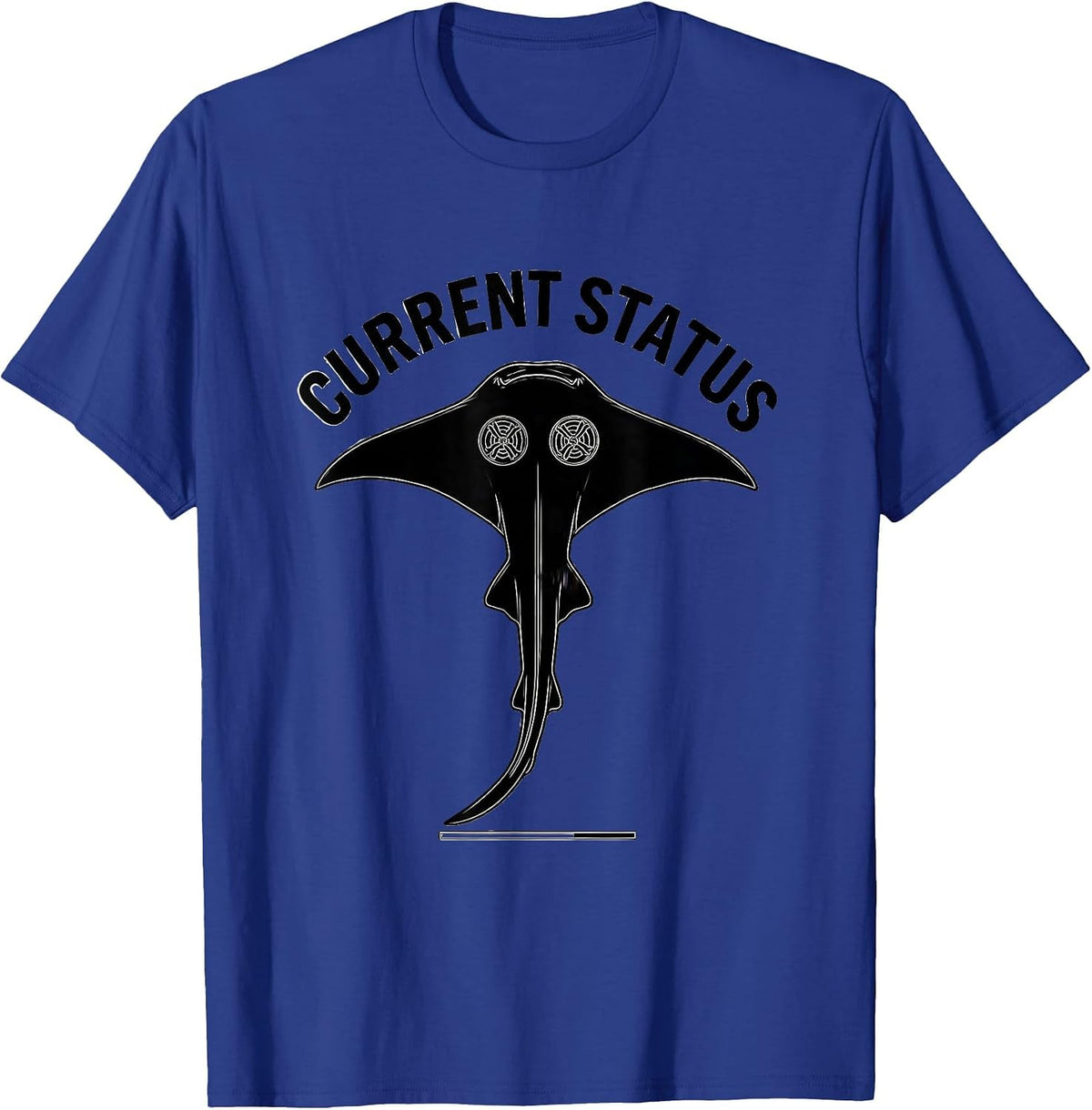 Current Status Funny Shark Lover Ocean Wildlife Humor T-Shirt - Royal Blue